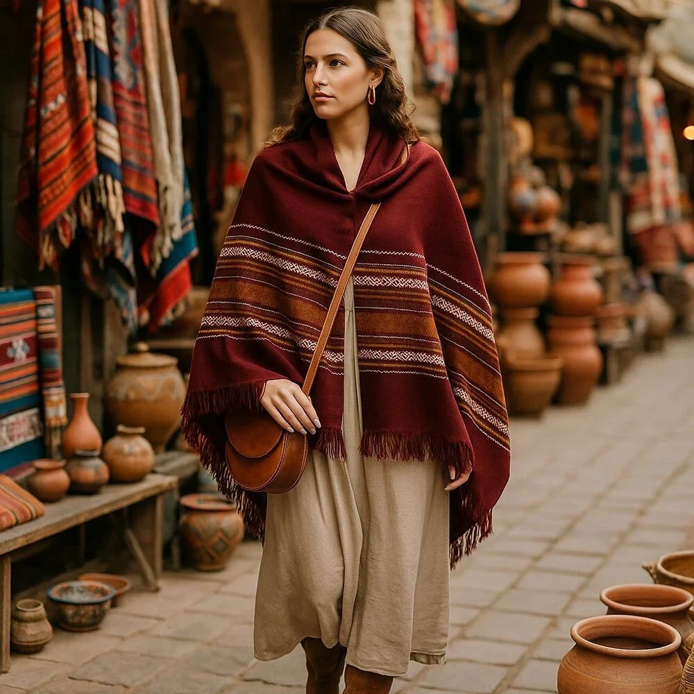 La Paloma De Tubac Ecuadorian Woven Shawl